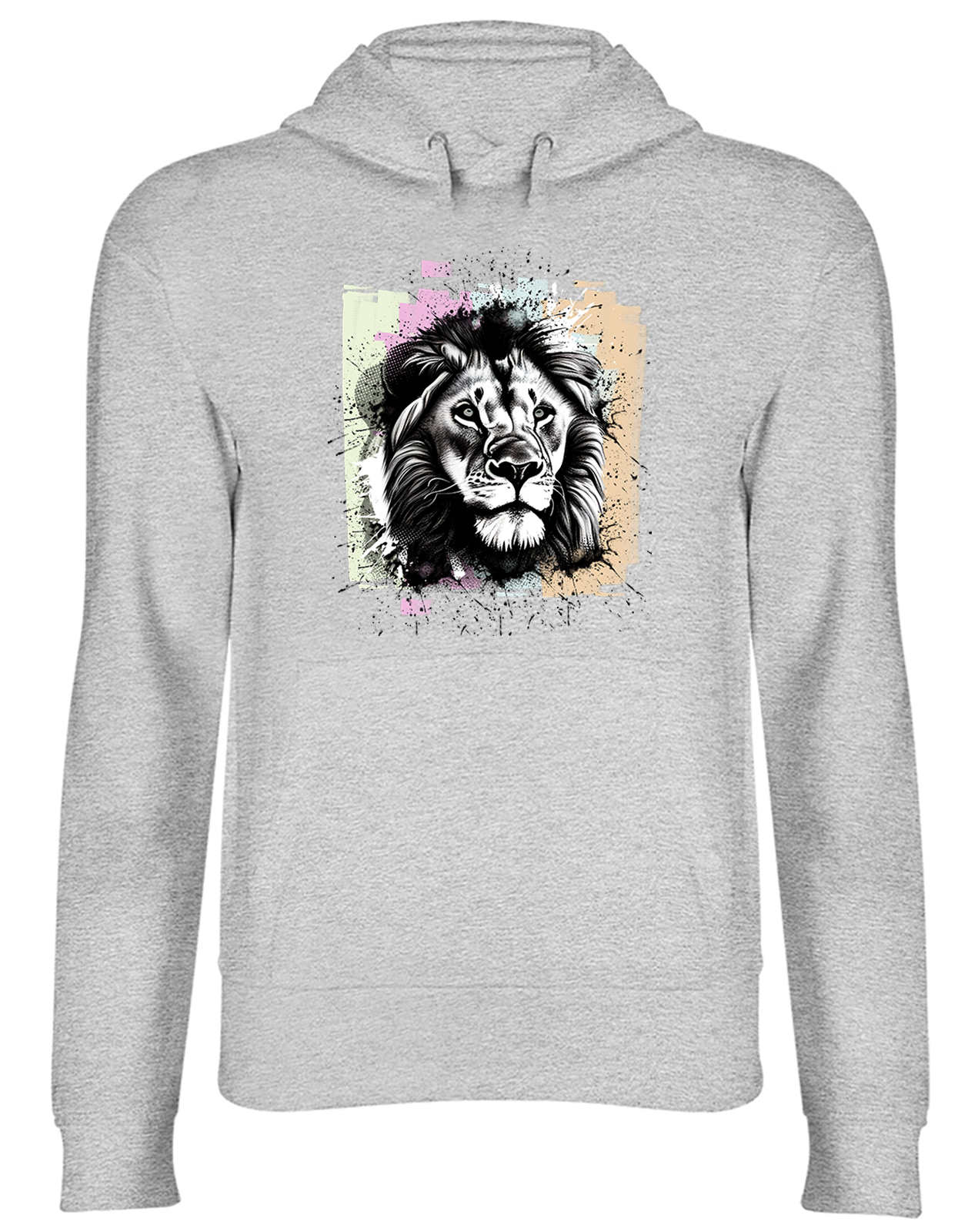 Lion Head Hoodie Mens Womens Abstract Big Cat Lion Face Top Gift